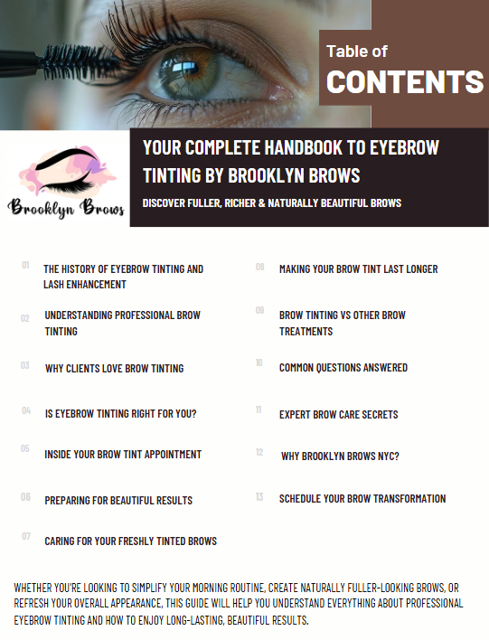 Cover of the Brooklyn Brows Eyebrow Tinting Guide